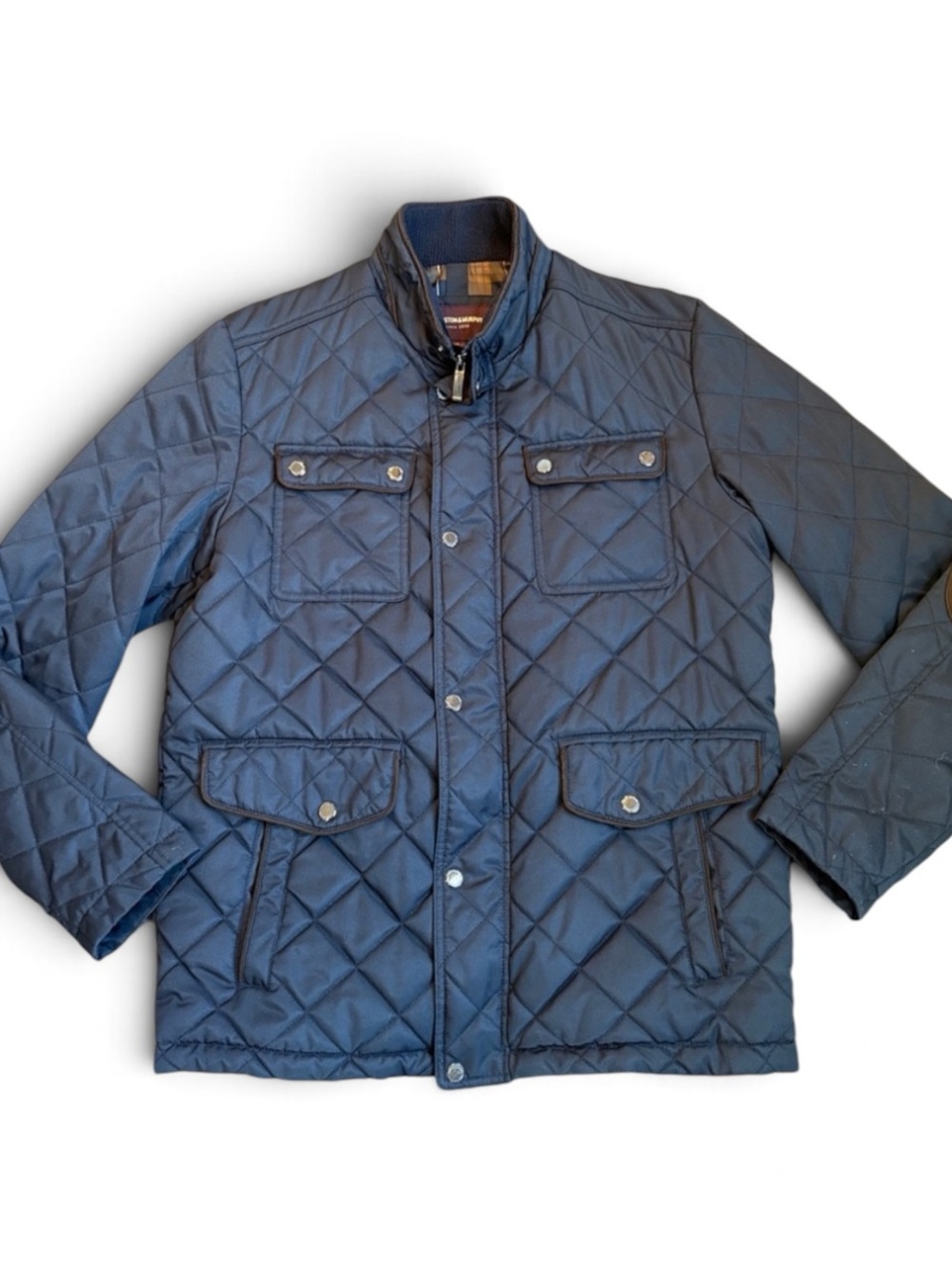 Johnston & Murphy Quilted Utility Field Jacket Men’s M Navy